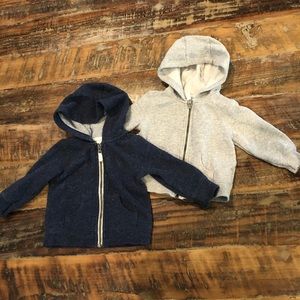 Carters zip up hoodies